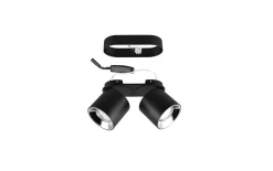 LED-Deckenleuchte Guayana, 2-flammig, schwarz, 18 cm