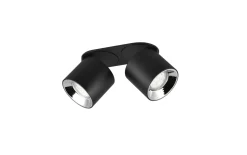 LED-Deckenleuchte Guayana, 2-flammig, schwarz, 18 cm