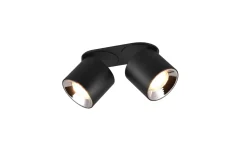 LED-Deckenleuchte Guayana, 2-flammig, schwarz, 18 cm