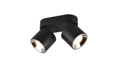 LED-Deckenleuchte Guayana, 2-flammig, schwarz, 18 cm