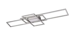 LED-Deckenleuchte Irvine, nickel, 105 x 42 cm
