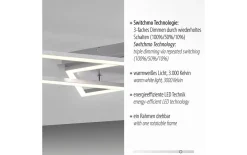 LED-Deckenleuchte Iven in stahlfarbig, 101 cm