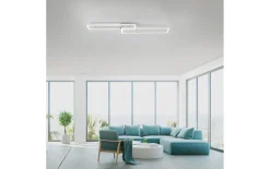 LED-Deckenleuchte Iven in stahlfarbig, 101 cm
