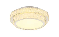 LED-Deckenleuchte Klara, transparent, 40 cm, inkl. CCT und Fernbedienung