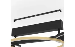 LED-Deckenleuchte LANACERA, schwarz/gold, inkl. Dimmfunktion