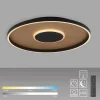 LED-Deckenleuchte Mondo Famera, holz/schwarz, inkl. CCT und Fernbedienung