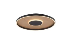 LED-Deckenleuchte Mondo Famera, holz/schwarz, inkl. CCT und Fernbedienung