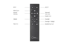 LED-Deckenleuchte Mondo Famera, holz/schwarz, inkl. CCT und Fernbedienung