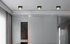 LED-Deckenleuchte Raymond, schwarz/goldfarbig