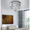 LED-Deckenleuchte Sileda, aluminiumfarbig, 3-flammig, 27 cm