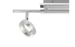 LED-Deckenleuchte Sileda, aluminium matt, 2-flammig, 55 cm