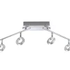 LED-Deckenleuchte Sileda, aluminium matt, 4-flammig, 94 cm