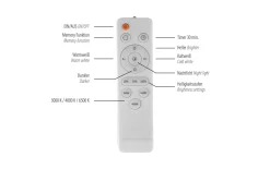 LED-Deckenleuchte Tavoli, weiß, inkl. Fernbedienung