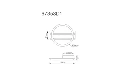 LED-Deckenleuchte Tisha, dunkelbraun/schwarz