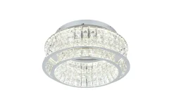 LED-Deckenleuchte Zevion, weiß/transparent, inkl. Switchdimmer