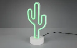 LED-Deko-Tischleuchte Cactus, weiß, 32,5 cm