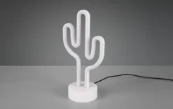 LED-Deko-Tischleuchte Cactus, weiß, 32,5 cm