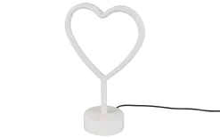 LED-Deko-Tischleuchte Heart, weiß, 30 cm