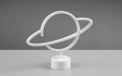 LED-Deko-Tischleuchte Planet, weiß, 24,5 cm