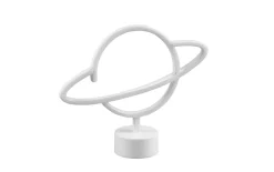 LED-Deko-Tischleuchte Planet, weiß, 24,5 cm