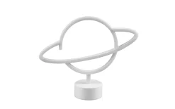 LED-Deko-Tischleuchte Planet, weiß, 24,5 cm