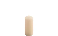 LED-Echtwachskerze, creme, 15 cm