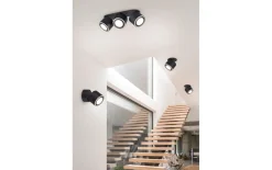 LED-Ein-/Aufbauspot Taurus, schwarz matt, 8 cm