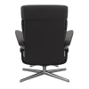 Leder Ruhesessel Erik, Paloma rock, Gestell Cross chrom, schwarz