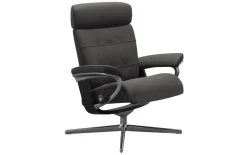 Leder Ruhesessel Erik, Paloma rock, Gestell Cross chrom, schwarz