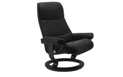 Leder Ruhesessel View (M), Paloma schwarz, Gestell Classic schwarz