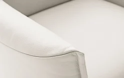 Leder Sofa 2-Sitzer, weiß, inkl. Funktionen