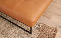 Leder Wohnlandschaft 9360, bright, Metallkufen anthrazit pulverbeschichtet