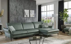 Leder Wohnlandschaft Mirum, opal