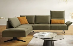 Leder Wohnlandschaft Vineto, grün, inkl. Funktionen