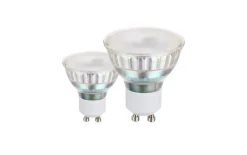 LED-Leuchtmittel 4,6 W/GU10/400 lm, satiniert, 2er Pack