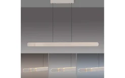 LED-Pendelleuchte Adriana Round, sand, inkl. Funktionen