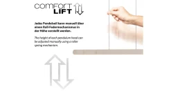 LED-Pendelleuchte Adriana Round, sand, inkl. Funktionen