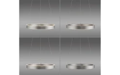 LED-Pendelleuchte Anillo, stahl, inkl. CCT und Memoryfunktion