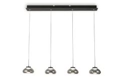 LED-Pendelleuchte Arabella, grau, 4-flammig, 95 cm