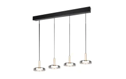 LED-Pendelleuchte Celeste, schwarz/chrom, inkl. Switch Dimmer
