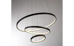 LED-Pendelleuchte Cerchi, schwarz, inkl. Höhenverstellung