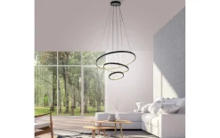 LED-Pendelleuchte Cerchi, schwarz, inkl. Höhenverstellung