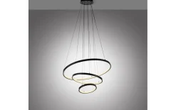 LED-Pendelleuchte Cerchi, schwarz, inkl. Höhenverstellung