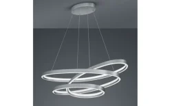 LED-Pendelleuchte Cinque Ciola, nickel, 115 cm