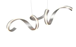 LED-Pendelleuchte Cinque Cisenna, nickelfarbig