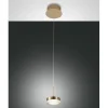 LED-Pendelleuchte Dunk, messing satiniert, 1-flammig, 14 cm