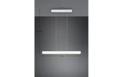 LED-Pendelleuchte DUOline in weiß matt, 90 cm