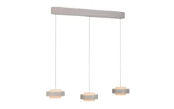 LED-Pendelleuchte Elmo, sandfarbig