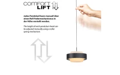 LED-Pendelleuchte Elmo, schwarz