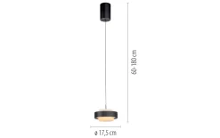 LED-Pendelleuchte Elmo, schwarz